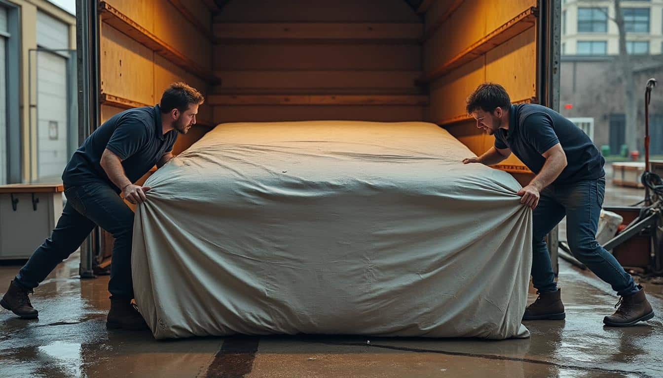 Quelles techniques de manutention prévoir pour les meubles lourds lors du chargement en camion ?