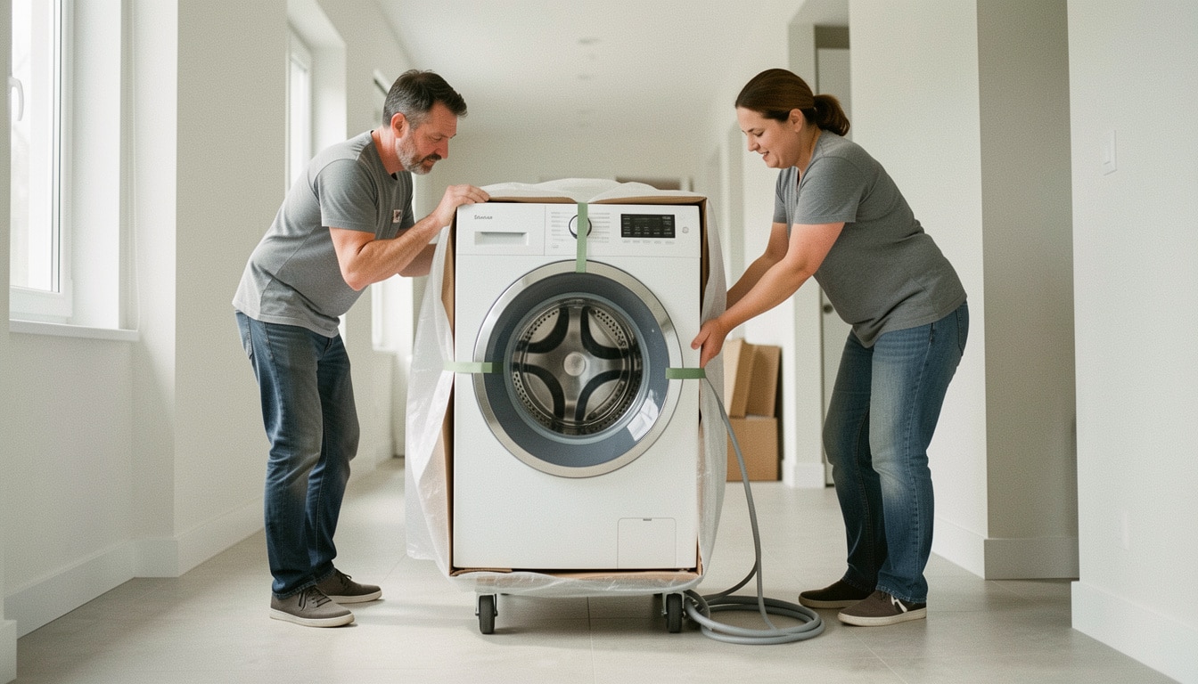 Comment transporter un lave-linge sans bloquer le tambour